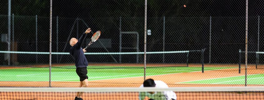 Evening tennis under lights, Wanneroo